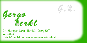 gergo merkl business card